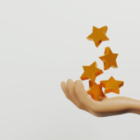 five-star-icon-on-hand-white-background
